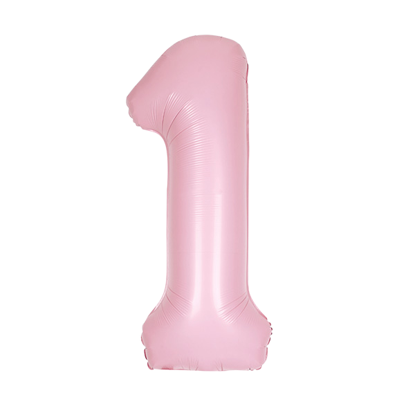 Large Number 1 Pink
